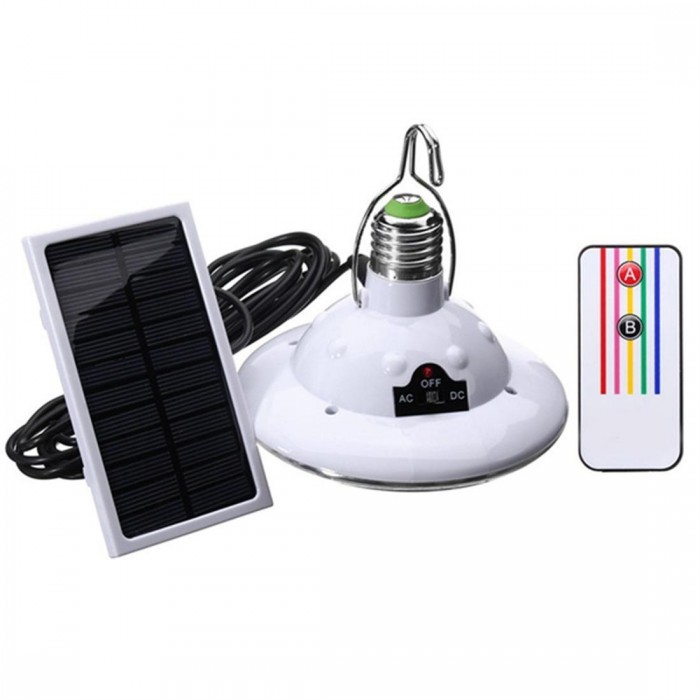 22LED Outdoor Indoor Solar Powered Light With Hook Tent Lamp Remote Control