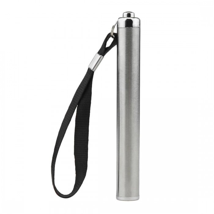 Stainless Steel Mini Penlight Waterproof LED Flashlight Battery Portable Torch