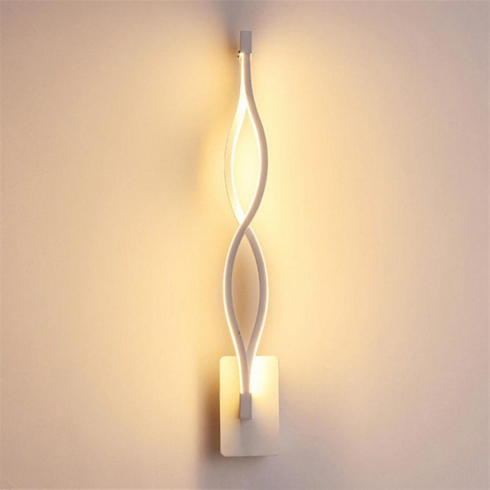 Simple and creative led wall light tricolor turns white