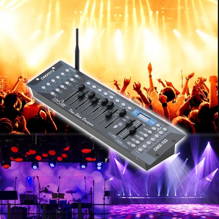 Tomshine 192 Channels Stage Light DMX512 Wireless Controller Console with Transmitter Party DJ Disco Operator Equipment