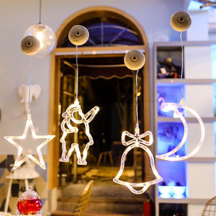 Christmas ins poster window chandelier creative decorative lights hanging lights mall atmosphere scene decoration supplies color moon